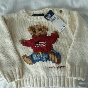 NWT Ralph Lauren Baby Teddy Bear Sweater